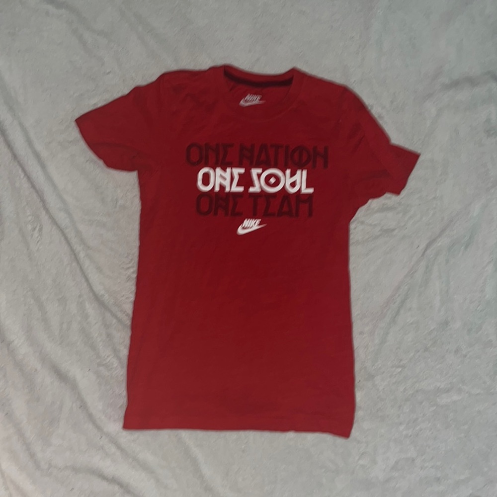 a nike shirt